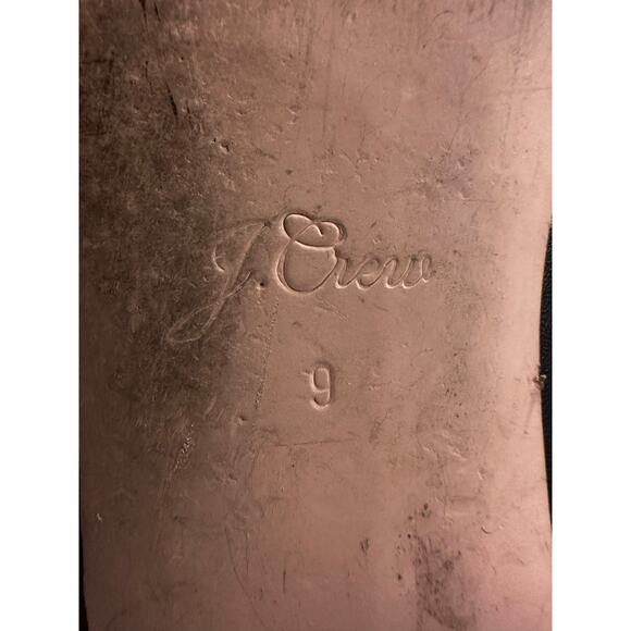 J Crew Zoe ballet flats black leather shoe slip-on grosgrain ribbon bow preppy 9 - Picture 4 of 5